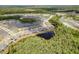 An aerial shot showcases a large planned community with multiple homes, green spaces, and winding roads at 10982 Banyan Breeze Blvd, Land O Lakes, FL 34638
