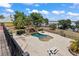 Aerial view of the backyard with a stunning pool area and outdoor seating at 11715 Taylor Rd, Thonotosassa, FL 33592