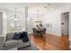 Elegant living room with high ceilings, ample natural light, and hardwood flooring at 11910 Keating Dr, Tampa, FL 33626