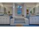 Bathroom with a large tub and custom stained glass window at 14073 Jennifer Ter, Largo, FL 33774
