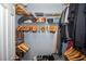 Walk-in closet with shelving, hanging rods, and ample storage space at 1823 Atrium Dr, Sun City Center, FL 33573