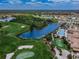 Expansive golf course with mature trees, a shimmering lake, and manicured greens at 1823 Atrium Dr, Sun City Center, FL 33573
