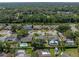 Scenic aerial shot of homes with pools, showcasing a serene residential area at 1849 Del Robles Dr, Clearwater, FL 33764