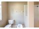 Bright bathroom with a walk-in shower, toilet, and bidet offering cleanliness and comfort at 21012 Picasso Ct # 201, Land O Lakes, FL 34637