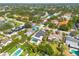 Aerial view of the property showcasing the pool, patio, and surrounding neighborhood at 219 Miramar Ne Blvd, St Petersburg, FL 33704