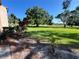 Large backyard with mature trees and green space at 229 Mary Dr # 229, Oldsmar, FL 34677