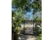 The gated community pool area is surrounded by lush vegetation and palm trees for privacy at 404 Lennox W Rd # 404, Palm Harbor, FL 34683