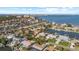 Expansive aerial shot of waterfront houses with boat docks along the canals of a residential community at 4531 44Th S St, St Petersburg, FL 33711