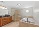 Luxurious bathroom with modern shower and soaking tub at 4531 44Th S St, St Petersburg, FL 33711