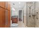 Modern bathroom featuring a walk-in shower and updated vanity with ample storage at 4531 44Th S St, St Petersburg, FL 33711