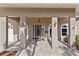 Welcoming front entrance with elegant front door, updated pavers and manicured landscaping at 4531 44Th S St, St Petersburg, FL 33711