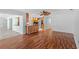 An open concept living area features a modern kitchen with an island at 4531 44Th S St, St Petersburg, FL 33711