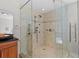 Modern shower with updated fixtures and hardware at 4531 44Th S St, St Petersburg, FL 33711