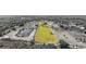 Aerial view shows the property line, house, pastures and ponds at 812 Jameson Rd, Lithia, FL 33547