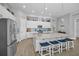 Contemporary kitchen with stainless steel appliances, granite counters, and a large center island at 8717 Emeraldwood Way, Land O Lakes, FL 34637