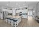 Spacious kitchen with granite island, stainless steel appliances, and modern white cabinetry at 8717 Emeraldwood Way, Land O Lakes, FL 34637