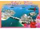 Aerial postcard view of John's Pass in Madeira Beach, Florida at 1 Key Capri # 303E, Treasure Island, FL 33706