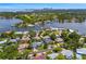 Beautiful aerial view of waterfront homes in a tranquil neighborhood with picturesque landscaping and convenient water access at 1124 35Th Ne Ave, St Petersburg, FL 33704