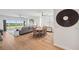 Open floor plan with dining area and living room with a water view at 1200 Country Club Dr # 5506, Largo, FL 33771