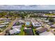 Overhead image of community pool and amenities, including solar panels and canal access at 123 Saint Kitts Way, Apollo Beach, FL 33572