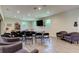 A spacious meeting room with comfortable seating, a large table, and a TV for presentations at 12628 White Bluff Rd, Hudson, FL 34669