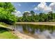 Beautiful view of pond from property with lush greenery at 12628 White Bluff Rd, Hudson, FL 34669