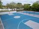 Community basketball and tennis courts with well-maintained surfaces for sports and recreation at 1424 Ridge Shore Dr, Tarpon Springs, FL 34689