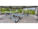 Community picnic area with multiple tables and fans overhead at 16411 Sapphire Point Dr, Lakewood Ranch, FL 34211