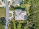 Stunning aerial view of the house, highlighting its private pool and lush surroundings at 2101 N Pointe Alexis Dr, Tarpon Springs, FL 34689