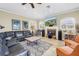 Inviting living room features a fireplace, plush seating, and plenty of natural light at 2101 N Pointe Alexis Dr, Tarpon Springs, FL 34689