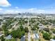 Vibrant aerial view of the neighborhood, blending residential charm with urban and commercial spaces at 2217 Stuart St, Tampa, FL 33605