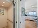Elevator access leading to the home's kitchen with water views at 2417 Sunset Vista Dr, Spring Hill, FL 34607
