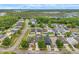 Community aerial view shows uniform housing, tidy lawns, and tree-lined streets with convenient parking areas at 2907 Mingo Dr, Land O Lakes, FL 34639