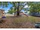 Large backyard with mature trees, a play structure, and trampoline, perfect for outdoor enjoyment at 3753 Hollow Oak Pl, Land O Lakes, FL 34639