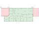 A detailed architectural floor plan showing the layout of the rooms and the dimensions of the space at 4220 Barletta Ct, Wesley Chapel, FL 33543
