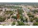 Birds-eye view showing property's position within a tree-lined neighborhood, with nearby streets and community features at 4803 Highland, Tampa, FL 33603