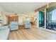 Cozy living space with water views and an open layout that flows into the dining area at 5729 Puerta Del Sol S Blvd # 185, St Petersburg, FL 33715