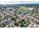 Community aerial view showing tree-lined streets, and local park at 6017 6Th Ave, New Port Richey, FL 34653