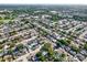 Wide aerial view of community showing residential street layout and green tree coverage at 6017 6Th Ave, New Port Richey, FL 34653