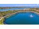 Community aerial view featuring a beautiful lake and palm tree lined street at 6081 Bahia Del Mar Cir # 452, St Petersburg, FL 33715