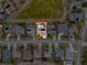 Aerial view of the home and lot with a pool highlighted at 9253 Water Hazard Dr, Hudson, FL 34667