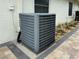 Outside view of the HVAC System showing placement and condition at 9253 Water Hazard Dr, Hudson, FL 34667