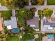 Drone shot of backyard, patio area and general area near the house at 1211 64Th Nw St, Bradenton, FL 34209