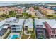 Expansive aerial view of waterfront community with colorful homes, marina, and waterway views at 1326 Apollo Beach S Blvd, Apollo Beach, FL 33572