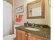 Cozy bathroom vanity with granite countertops, stylish fixtures, and decor at 1326 Apollo Beach S Blvd, Apollo Beach, FL 33572