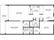 Detailed floor plan of home including a living room, kitchen, two bathrooms, two bedrooms and a balcony at 17900 Gulf Blvd # 1B, Redington Shores, FL 33708
