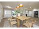 Dining room with modern light fixtures, and an open view to the kitchen and front doors at 1905 Pine Tree Ln, Belleair Bluffs, FL 33770