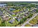 Beautiful aerial view of a residential community with winding streets, ponds, and lush green landscaping at 21028 Ski Way, Land O Lakes, FL 34638