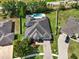 Sprawling property with a private pool, lush greenery, and a well-maintained yard at 21028 Ski Way, Land O Lakes, FL 34638