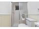 Cozy bathroom with a glass-enclosed shower and decorative accents at 2324 Hayworth Rd, Port Charlotte, FL 33952